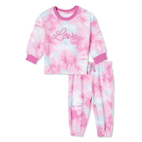 George Baby Girls' Tie-Dye Loungewear 2-Piece Set - Walmart.ca