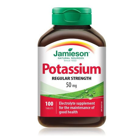 Jamieson Potassium 50 mg Tablets, 100 tablets