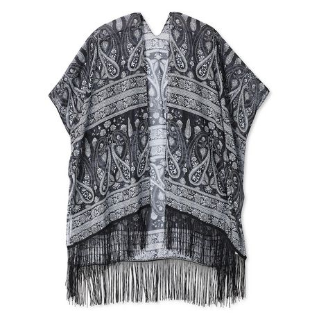 George Women's Long Fringe Printed Wrap | Walmart Canada