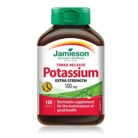 Jamieson Potassium 100 mg Timed Release Caplets, 100 caplets