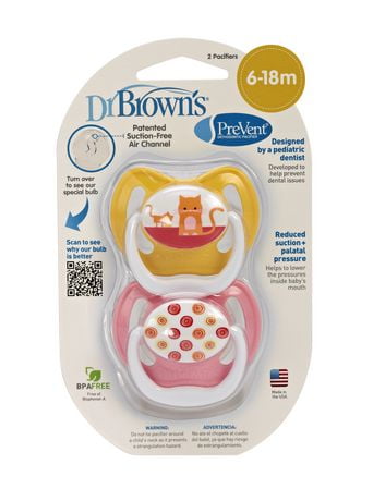 Dr. Brown's Prevent Unique Pacifier- Stage 3 -2 pk | Walmart Canada