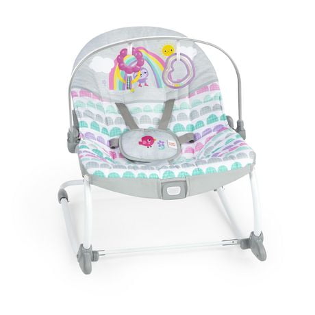 Bright Starts Rosy Rainbow Infant to Toddler Rocker, 0 - 30 months