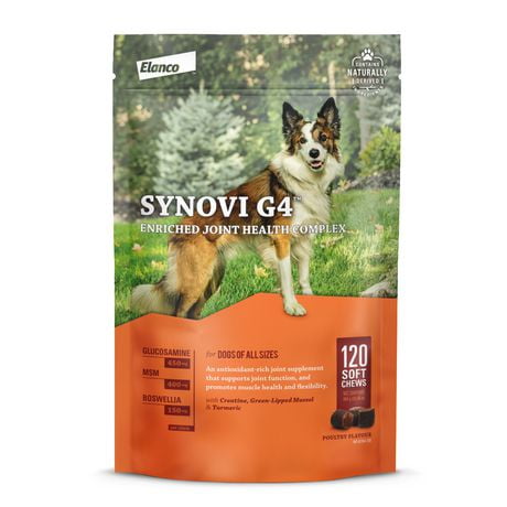 Synovi G4 Dog Joint Supplement Chews for Dogs of All Ages, Sizes and Breeds