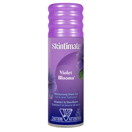 Gel à raser pour femmes au parfum exotique de Violet Blooms de marque Skintimate 198 g