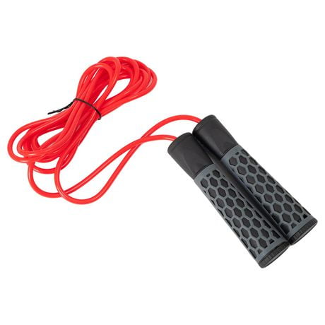 GoZone Cardio Jump Rope – Red/Black, Designed for smooth rotation