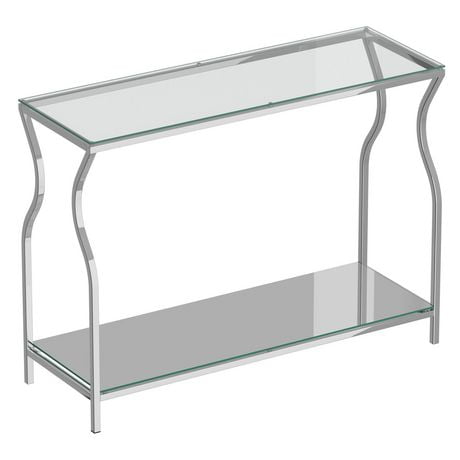 Contemporary 2 Tier Glass Mirror And Metal Console Table Canada - Console Tables Mirrored Glass Contemporary 2 Tier Glass Mirror And Metal Console Table Canada - Console Tables Mirrored Glass