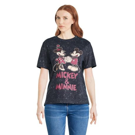 Disney Mickey Mouse Ladies Holding Hands Short Sleeve T-Shirt, Sizes: XS-XL