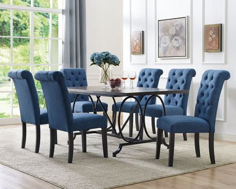 Brassex Inc Soho 7-Piece Dining Set, Table + 6 Chairs ... on {keyword}