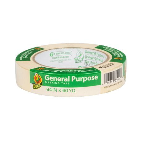 Duck® Brand General Purpose Masking Tape - Beige, .94 in. x 60 yd., Masking Tape