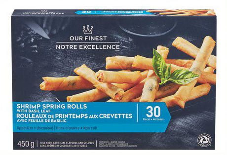 Our Finest Uncooked Shrimp Spring Rolls With Basil Leaf Walmart Canada