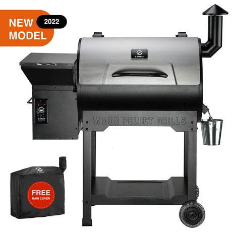 Z GRILLS ZPG-7002B3E 694 sq. in. Wood Pellet Grill and Smoker 8-in-1 BBQ Stainless Steel