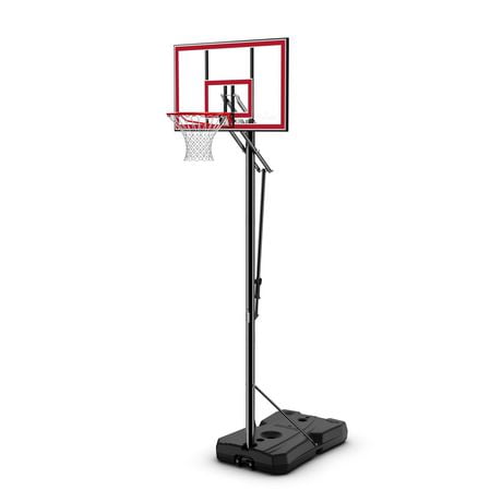 Spalding Hercules Jr. Système de basket-ball portable en polycarbonate Rouge 111 cm