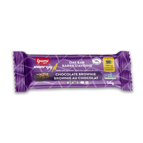 Yumi Caffeine Energy Oat Bar, Brownie Chocolate 50g