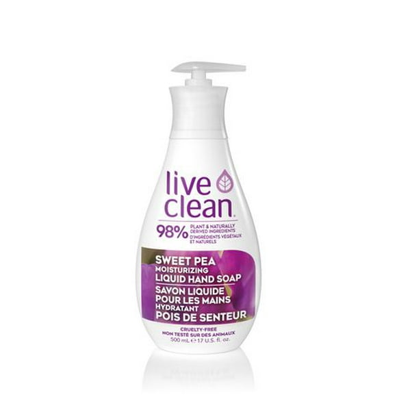 Live Clean® Sweet Pea Liquid Hand Soap, 500 mL, Liquid Hand Soap