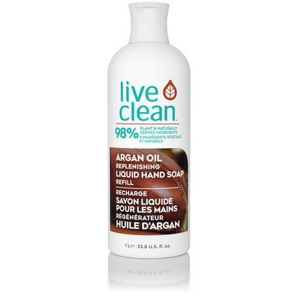 Live Clean Argan Oil Liquid Hand Soap Refill, 1 L, Hand Soap Refill