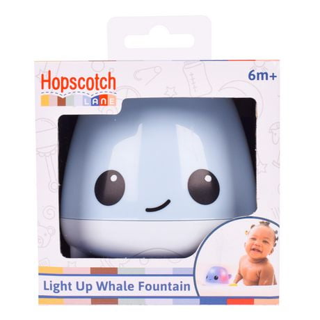 Hopscotch Lane Whale Light up Fountain Bath Toy | Baby and Toddler 6 Months and Older, Unisex, Light Up Whale Fountain