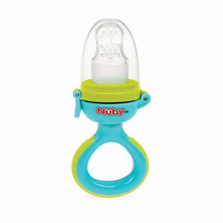 Nûby™ Twist n' Feed™ First Soft Foods Feeder - Green/Aqua, Comes with hygienic cover