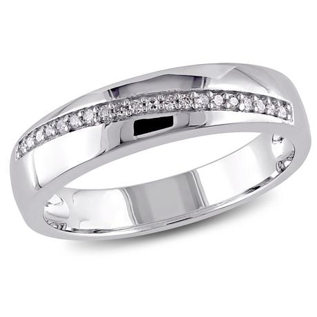 Miabella Diamond-Accent Sterling Silver Men's Ring