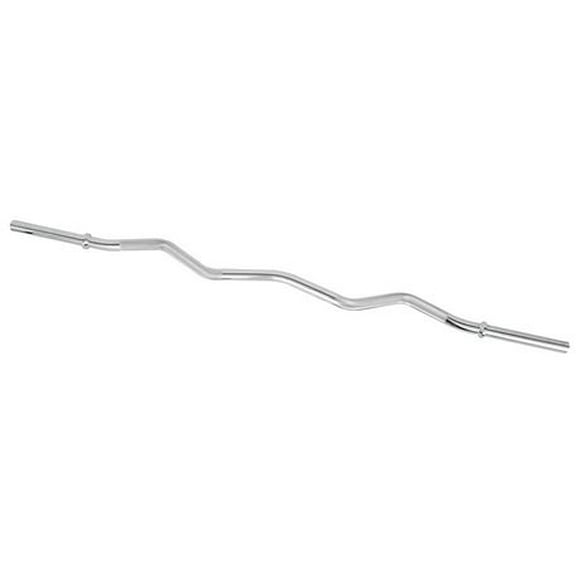 GoZone 48” Curl Bar – Silver, Textured grip