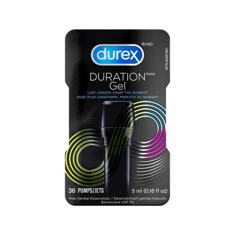 Durex Duration, Delay Gel for Men, 5 mL/36 pumps