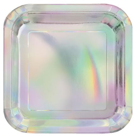 Foil Iridescent Paper Dinner Plates, 9in, 8ct, Disposable plates ...