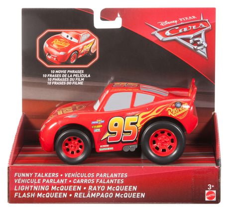 Disney/Pixar Cars 3 Funny Talkers Lightning McQueen Vehicle | Walmart ...