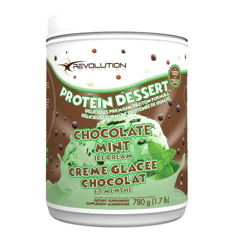 Revolution Nutrition Protein Dessert Chocolate Mint Ice Cream Supplement Powder