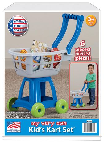 American Plastic Toys Kid's Shopping Cart Set 2day Ship for sale online 