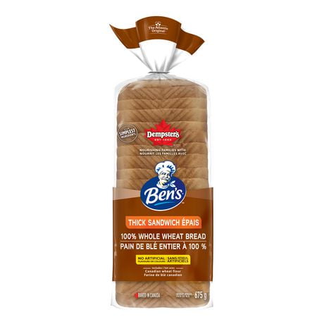 Ben's® Xtra™ Thick Sandwich 100% Whole Wheat Sliced Bread - Walmart.ca