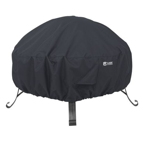 Classic Accessories Full Coverage Round Fire Pit Cover - Tough and Water Resistant Outdoor Cover, Small