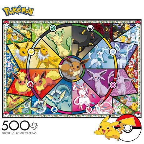 Buffalo Games - Pokemon - Eevee's Strained Glass - 500 Piece Jigsaw Puzzle