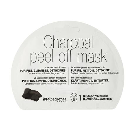 iN.gredients Brand Charcoal Peel Off Mask, Purifies, Cleanses, Detoxifies