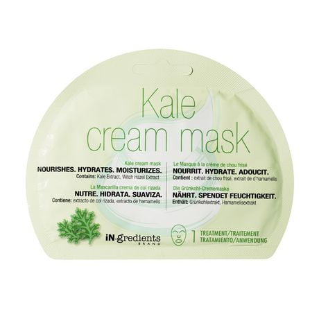 iN.gredients Brand Kale Cream Mask, Nourish, Hydrate, Moisturizes ...