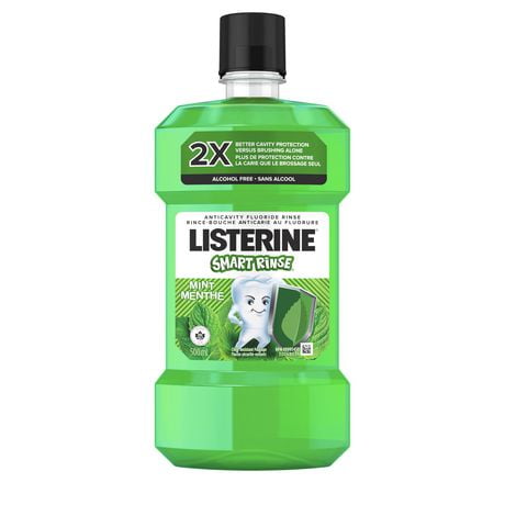 Listerine Smart Rinse, with Fluoride, Anticavity, Alcohol-Free, Kids ...