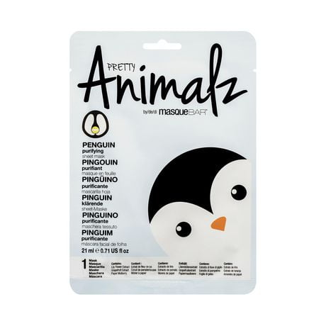Pretty Animalz Penguin Sheet Mask, Purifying Sheet Mask