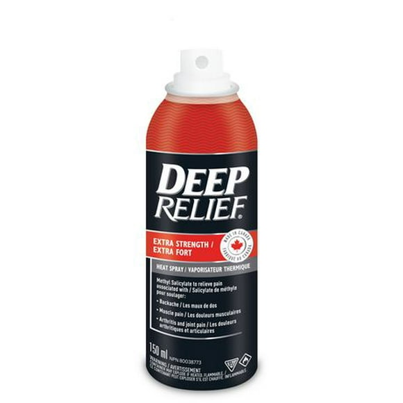 Deep Relief Spray de soulagement de la douleur à la chaleur extra-forte, soulage les muscles et les articulations endoloris
