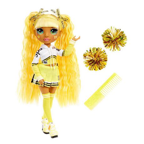 Rainbow High Cheer Sunny Madison – Yellow Fashion Doll with Pom