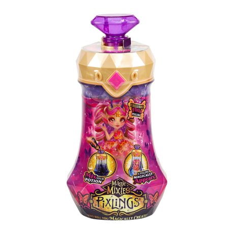 Poupée Pixlings Magic Mixies - Orange, paquet unique Âge 5+, poupée incluse