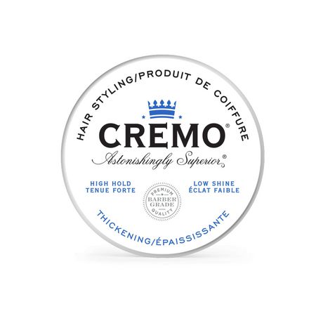 Cremo Premium Barber Grade Hair Styling Thickening Paste, High Hold, Low Shine 113G