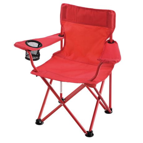 Ozark Trail Kids Armchair with carry bag, folds up for easy carry, 125lb capacity, colour Blue、Pink、Red、Green, size: 25in H x 22in L x 15in D