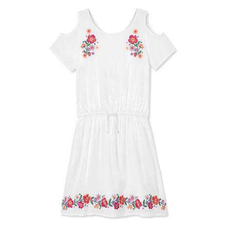 George Girls' Embroidered Cold Shoulder Dress | Walmart Canada
