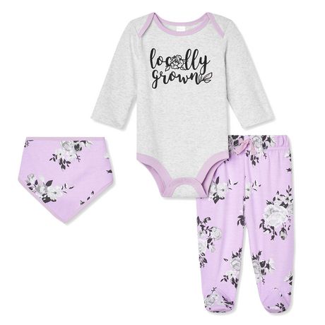 George Baby Girls' 3 Piece Outfit Set | Walmart Canada