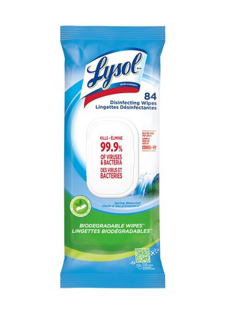80 Wipes Spring Waterfall Disinfecting Wipes Sold as 1 each 