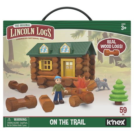 LINCOLN LOGS - 59PC ON THE TRAIL