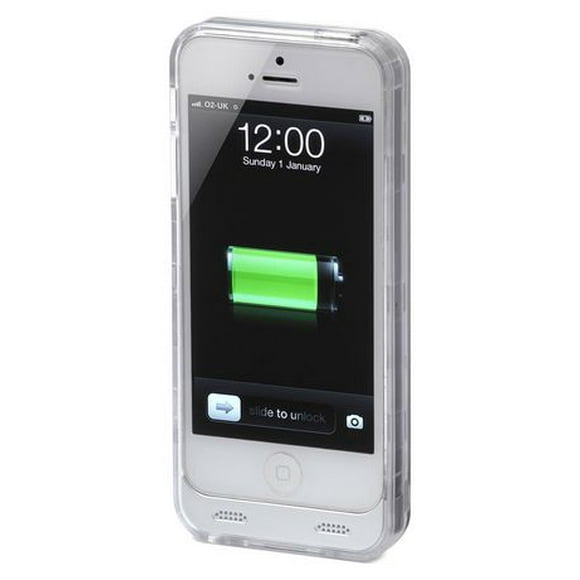 Étui contour avec alimentation PowerCases pour iPhone 5/5S - blanc