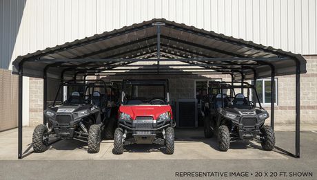 Arrow Carport 20 X 24 Charcoal Walmart Canada