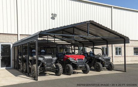 Arrow Carport 20 X 24 Charcoal Walmart Canada