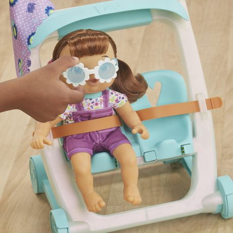 baby alive push and kick stroller