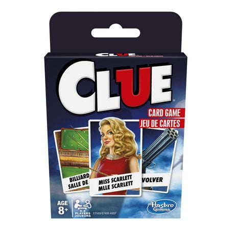 Jeu de cartes Clue, pour enfants à partir de 8 ans, pour 3 à 4 joueurs