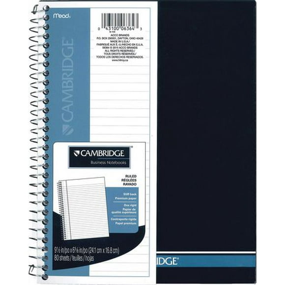 Cambridge® Business Notebook, 8 x 9.5, Business Notebook